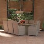 vidaXL Set da Pranzo da Giardino 9 pz in Polyrattan Marrone vidaXL Set da Pranzo da Giardino 9 pz in Polyrattan Marrone