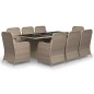 vidaXL Set da Pranzo da Giardino 9 pz in Polyrattan Marrone vidaXL Set da Pranzo da Giardino 9 pz in Polyrattan Marrone