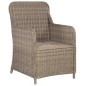 vidaXL Set da Pranzo da Giardino 9 pz in Polyrattan Marrone vidaXL Set da Pranzo da Giardino 9 pz in Polyrattan Marrone