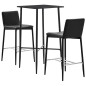 vidaXL Set da Bar 3 pz in Similpelle Nero vidaXL Set da Bar 3 pz in Similpelle Nero