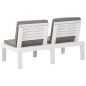 vidaXL Set Divani da Giardino con Cuscini 4 pz in Plastica Bianco
