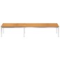 vidaXL Sdraio con Cuscino in Legno Massello di Acacia e Acciaio Inox vidaXL Sdraio con Cuscino in Legno Massello di Acacia e Acciaio Inox