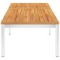 vidaXL Sdraio con Cuscino in Legno Massello di Acacia e Acciaio Inox vidaXL Sdraio con Cuscino in Legno Massello di Acacia e Acciaio Inox
