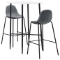 vidaXL Set da Bar 3 pz in Tessuto Grigio Chiaro vidaXL Set da Bar 3 pz in Tessuto Grigio Chiaro