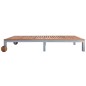 vidaXL Sdraio con Cuscino Legno Massello di Acacia e Acciaio Zincato vidaXL Sdraio con Cuscino Legno Massello di Acacia e Acciaio Zincato