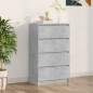 Credenza Grigio Cemento 60x35x98,5 cm in Legno Multistrato Credenza Grigio Cemento 60x35x98,5 cm in Legno Multistrato