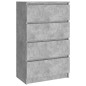 Credenza Grigio Cemento 60x35x98,5 cm in Legno Multistrato Credenza Grigio Cemento 60x35x98,5 cm in Legno Multistrato