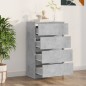 Credenza Grigio Cemento 60x35x98,5 cm in Legno Multistrato Credenza Grigio Cemento 60x35x98,5 cm in Legno Multistrato
