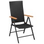vidaXL Set da Pranzo da Giardino 5 pz Nero e Marrone vidaXL Set da Pranzo da Giardino 5 pz Nero e Marrone