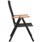 vidaXL Set da Pranzo da Giardino 5 pz Nero e Marrone vidaXL Set da Pranzo da Giardino 5 pz Nero e Marrone