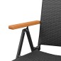 vidaXL Set da Pranzo da Giardino 5 pz Nero e Marrone vidaXL Set da Pranzo da Giardino 5 pz Nero e Marrone