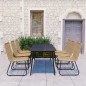 vidaXL Set da Pranzo da Giardino 7 pz in Polyrattan e Vetro vidaXL Set da Pranzo da Giardino 7 pz in Polyrattan e Vetro