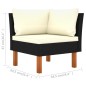 vidaXL Set Divani da Giardino 4 pz con Cuscini in Polyrattan Nero vidaXL Set Divani da Giardino 4 pz con Cuscini in Polyrattan Nero