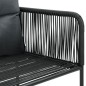 vidaXL Set da Pranzo da Giardino 3 pz in Rattan PVC Nero vidaXL Set da Pranzo da Giardino 3 pz in Rattan PVC Nero