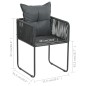 vidaXL Set da Pranzo da Giardino 3 pz in Rattan PVC Nero vidaXL Set da Pranzo da Giardino 3 pz in Rattan PVC Nero