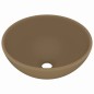 Lavandino Lusso Rotondo Crema Opaco 32,5x14 cm in Ceramica Lavandino Lusso Rotondo Crema Opaco 32,5x14 cm in Ceramica