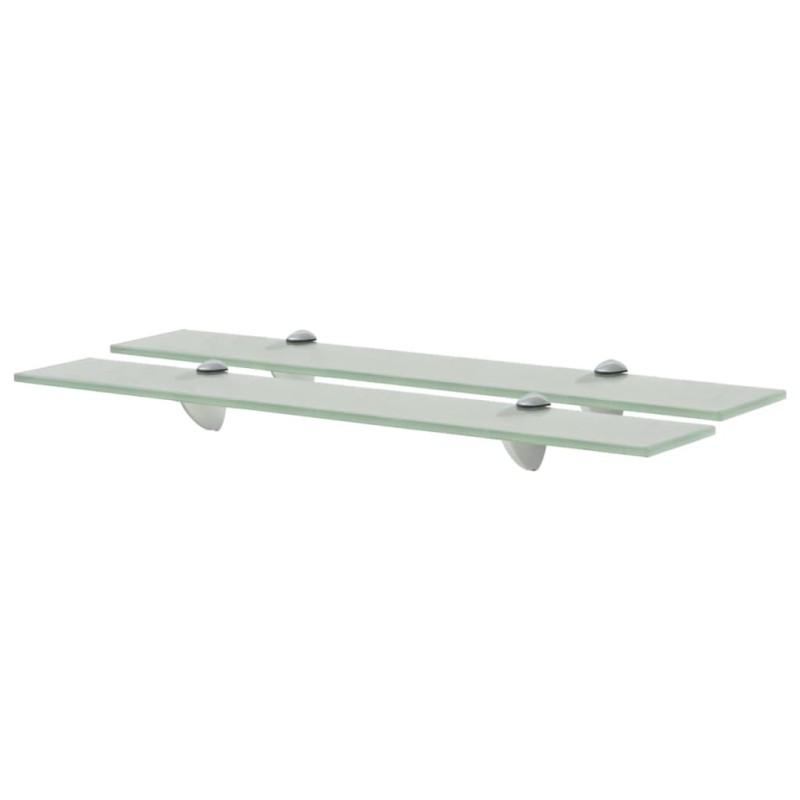 vidaXL Mensole Galleggianti 2 pz in Vetro 60x10 cm 8 mm vidaXL Mensole Galleggianti 2 pz in Vetro 60x10 cm 8 mm
