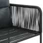 vidaXL Set da Pranzo da Giardino 5 pz in Rattan PVC Nero vidaXL Set da Pranzo da Giardino 5 pz in Rattan PVC Nero