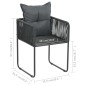 vidaXL Set da Pranzo da Giardino 5 pz in Rattan PVC Nero vidaXL Set da Pranzo da Giardino 5 pz in Rattan PVC Nero