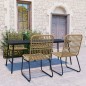 vidaXL Set da Pranzo da Giardino 5 pz in Polyrattan e Vetro