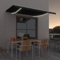 Tenda da Sole Retrattile Manuale con LED 400x350 cm Antracite Tenda da Sole Retrattile Manuale con LED 400x350 cm Antracite