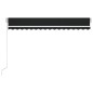 Tenda da Sole Retrattile Manuale con LED 400x350 cm Antracite Tenda da Sole Retrattile Manuale con LED 400x350 cm Antracite