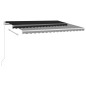 Tenda da Sole Retrattile Manuale con LED 400x350 cm Antracite Tenda da Sole Retrattile Manuale con LED 400x350 cm Antracite