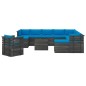 vidaXL Set Divani da Giardino Pallet 12 pz con Cuscini Massello Pino vidaXL Set Divani da Giardino Pallet 12 pz con Cuscini Massello Pino