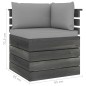 vidaXL Set Divani da Giardino su Pallet 7 pz con Cuscini Massello Pino vidaXL Set Divani da Giardino su Pallet 7 pz con Cuscini Massello Pino