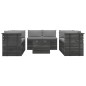 vidaXL Set Divani da Giardino su Pallet 9 pz con Cuscini Massello Pino vidaXL Set Divani da Giardino su Pallet 9 pz con Cuscini Massello Pino