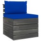 vidaXL Set Divani da Giardino su Pallet 5 pz con Cuscini Massello Pino vidaXL Set Divani da Giardino su Pallet 5 pz con Cuscini Massello Pino