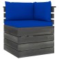 vidaXL Set Divani da Giardino su Pallet 5 pz con Cuscini Massello Pino vidaXL Set Divani da Giardino su Pallet 5 pz con Cuscini Massello Pino