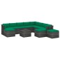 vidaXL Set Divani da Giardino Pallet 12 pz con Cuscini Massello Pino vidaXL Set Divani da Giardino Pallet 12 pz con Cuscini Massello Pino