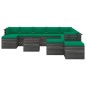 vidaXL Set Divani da Giardino Pallet 12 pz con Cuscini Massello Pino vidaXL Set Divani da Giardino Pallet 12 pz con Cuscini Massello Pino