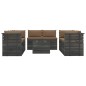 vidaXL Set Divani da Giardino su Pallet 9 pz con Cuscini Massello Pino vidaXL Set Divani da Giardino su Pallet 9 pz con Cuscini Massello Pino