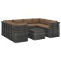 vidaXL Set Divani da Giardino su Pallet 9 pz con Cuscini Massello Pino vidaXL Set Divani da Giardino su Pallet 9 pz con Cuscini Massello Pino