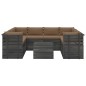 vidaXL Set Divani da Giardino su Pallet 9 pz con Cuscini Massello Pino vidaXL Set Divani da Giardino su Pallet 9 pz con Cuscini Massello Pino