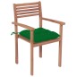 vidaXL Sedie da Giardino 2 pz con Cuscini Verdi in Massello di Teak vidaXL Sedie da Giardino 2 pz con Cuscini Verdi in Massello di Teak