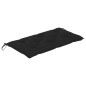 vidaXL Panca da Giardino con Cuscino Nero 112 cm in Legno di Teak vidaXL Panca da Giardino con Cuscino Nero 112 cm in Legno di Teak