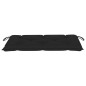 vidaXL Panca da Giardino con Cuscino Nero 112 cm in Legno di Teak vidaXL Panca da Giardino con Cuscino Nero 112 cm in Legno di Teak