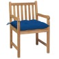 vidaXL Sedie da Giardino 2 pz con Cuscini Blu in Massello di Teak vidaXL Sedie da Giardino 2 pz con Cuscini Blu in Massello di Teak