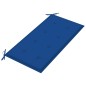 vidaXL Panca da Giardino con Cuscino Blu Reale 112 cm in Legno di Teak vidaXL Panca da Giardino con Cuscino Blu Reale 112 cm in Legno di Teak