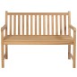 vidaXL Panca da Giardino con Cuscino Beige 120 cm Massello di Teak vidaXL Panca da Giardino con Cuscino Beige 120 cm Massello di Teak