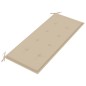 vidaXL Panca da Giardino con Cuscino Beige 120 cm Massello di Teak vidaXL Panca da Giardino con Cuscino Beige 120 cm Massello di Teak
