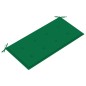 vidaXL Panca da Giardino con Cuscino Verde 112 cm in Legno Teak vidaXL Panca da Giardino con Cuscino Verde 112 cm in Legno Teak