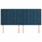 Testiere 4 pz Blu Scuro 100x5x78/88 cm in Velluto Testiere 4 pz Blu Scuro 100x5x78/88 cm in Velluto