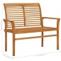 vidaXL Panca da Giardino con Cuscino Verde 112 cm in Legno Teak vidaXL Panca da Giardino con Cuscino Verde 112 cm in Legno Teak