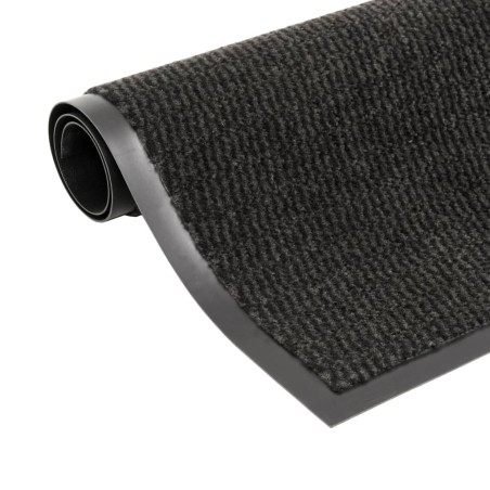 vidaXL Tappeti Antipolvere 2 pz Rettangolari Trapuntati 90x150 cm Neri