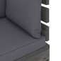 vidaXL Set Divani da Giardino Pallet 11 pz con Cuscini Massello Pino vidaXL Set Divani da Giardino Pallet 11 pz con Cuscini Massello Pino