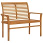 vidaXL Panca da Giardino con Cuscino Rosso Vino 112 cm Legno di Teak vidaXL Panca da Giardino con Cuscino Rosso Vino 112 cm Legno di Teak